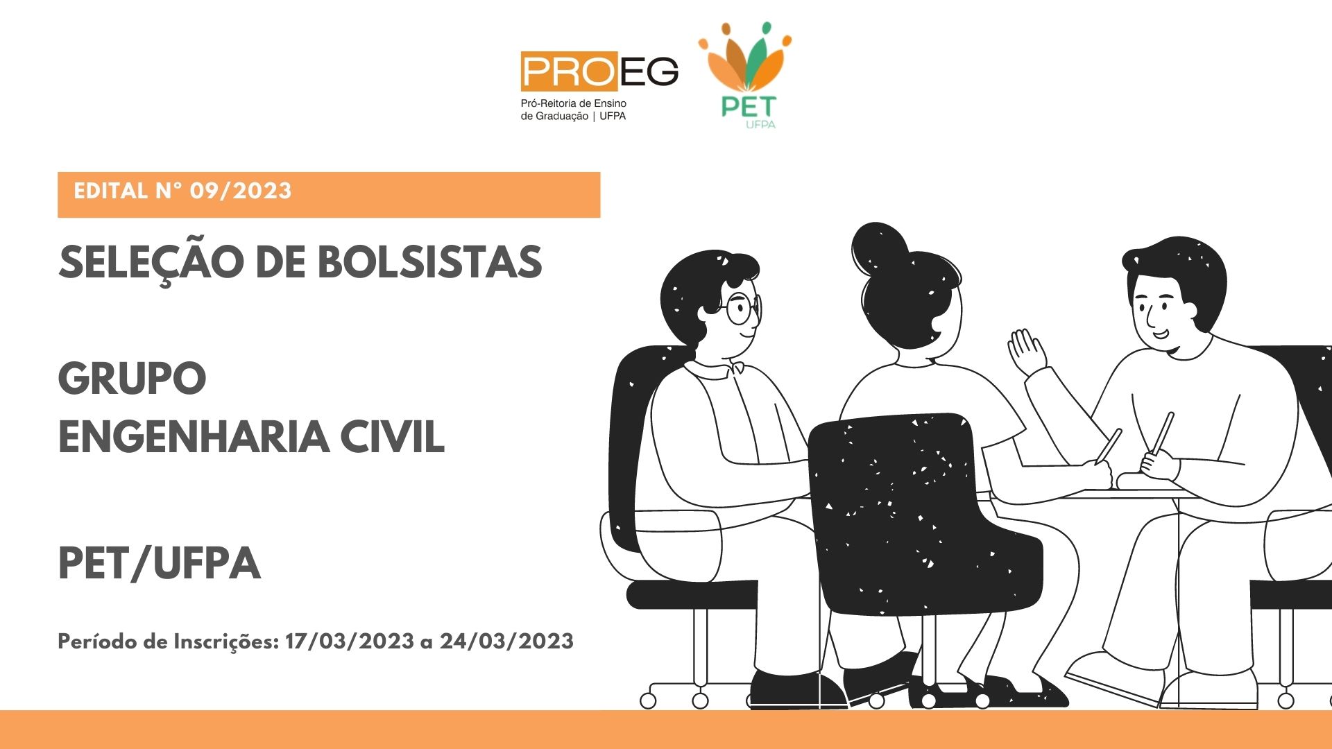 PET - Engenharia Civil (UFPA) seleção de novos bolsistas.